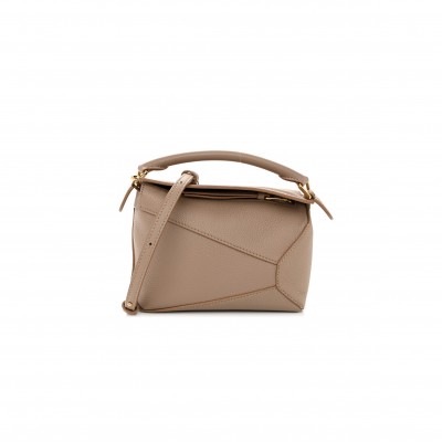 LOEWE CALFSKIN MINI PUZZLE EDGE BAG SAND (18*12.5*8cm)