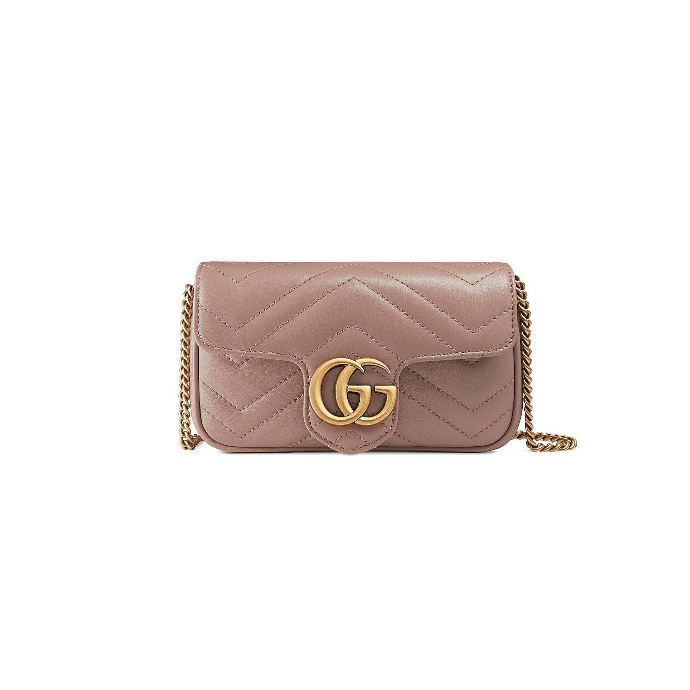 GUCCI GG MARMONT MATELASSÉ LEATHER SUPER MINI BAG  476433(16.5*10*4.5cm)