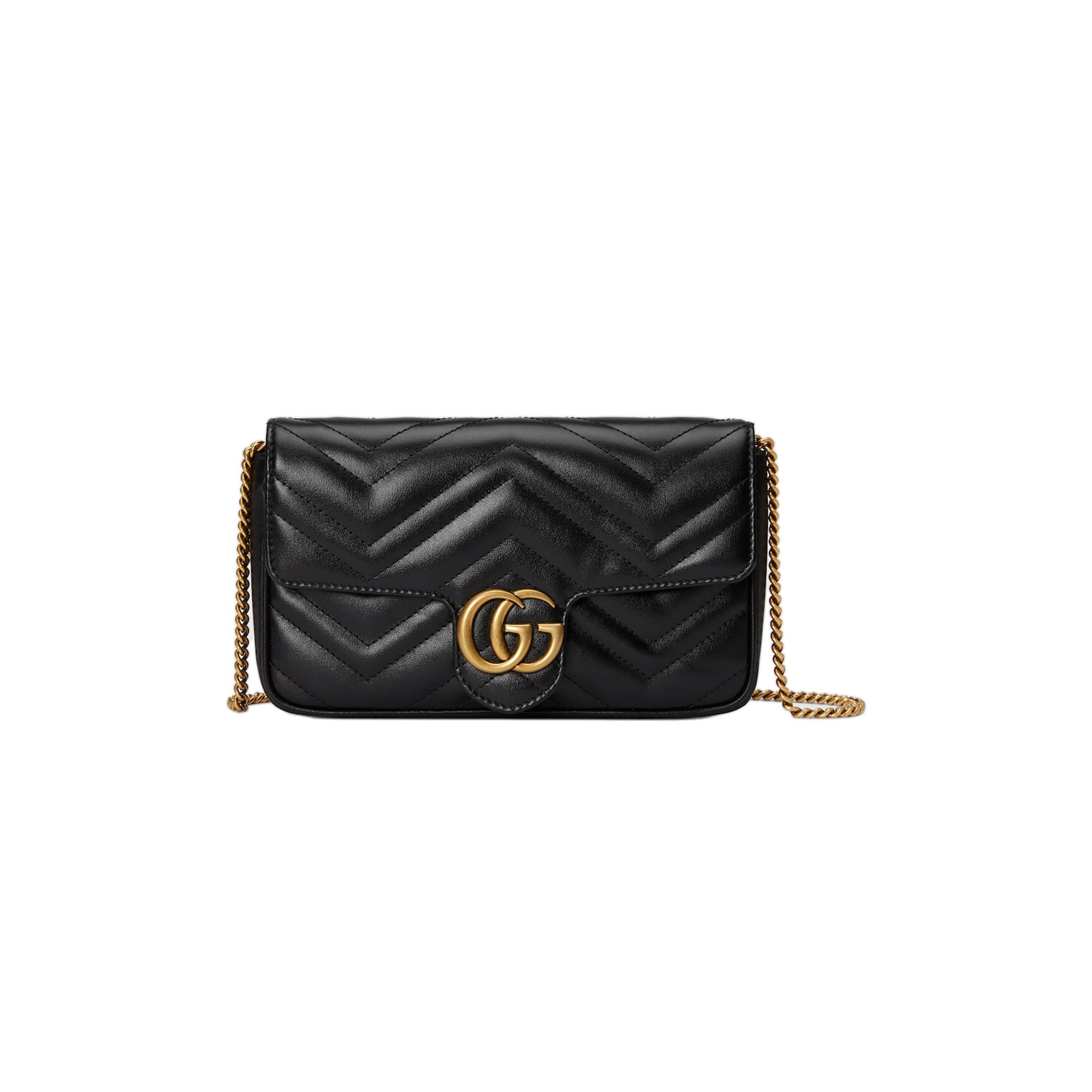 GUCCI MARMONT MATELASSE LEATHER SUPER MINI BAG 476433  (19.5*10.2*5.1cm)