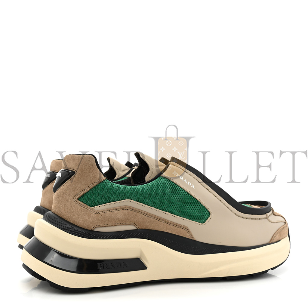 PRADA SPAZZOLATO ROIS BIKE FABRIC MENS SNEAKERS 11 QUARZO MANGO PRADA SPAZZOLATO ROIS BIKE FABRIC MENS SNEAKERS 11 QUARZO MANGO