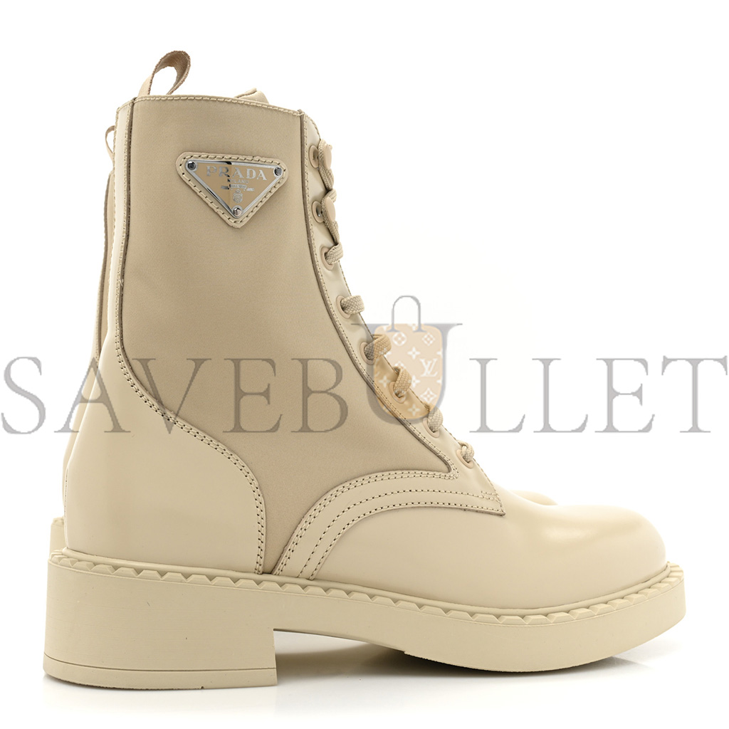 PRADA SPAZZOLATO RE-NYLON METAL TRIANGLE LOGO WOMENS 50MM COMBAT BOOTS 39.5 DESERTO PRADA SPAZZOLATO RE-NYLON METAL TRIANGLE LOGO WOMENS 50MM COMBAT BOOTS 39.5 DESERTO