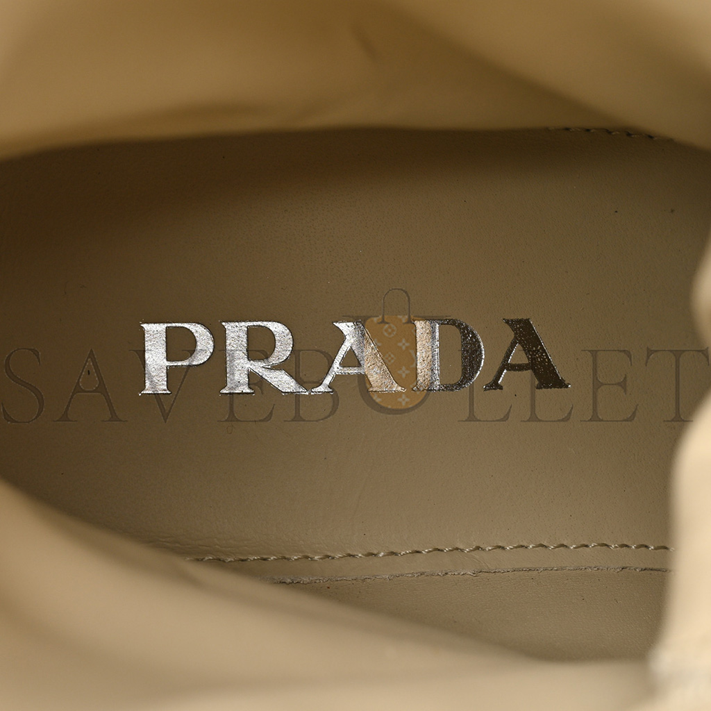 PRADA SPAZZOLATO RE-NYLON METAL TRIANGLE LOGO WOMENS 50MM COMBAT BOOTS 39.5 DESERTO PRADA SPAZZOLATO RE-NYLON METAL TRIANGLE LOGO WOMENS 50MM COMBAT BOOTS 39.5 DESERTO