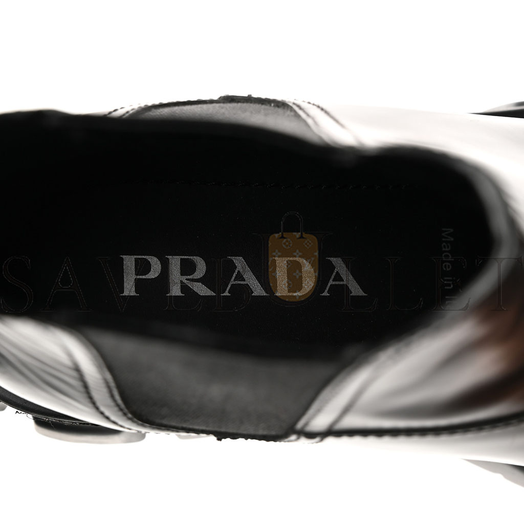 PRADA SPAZZOLATO ROIS MONOLITH CHELSEA 55MM ANKLE BOOTS 39 BLACK PRADA SPAZZOLATO ROIS MONOLITH CHELSEA 55MM ANKLE BOOTS 39 BLACK