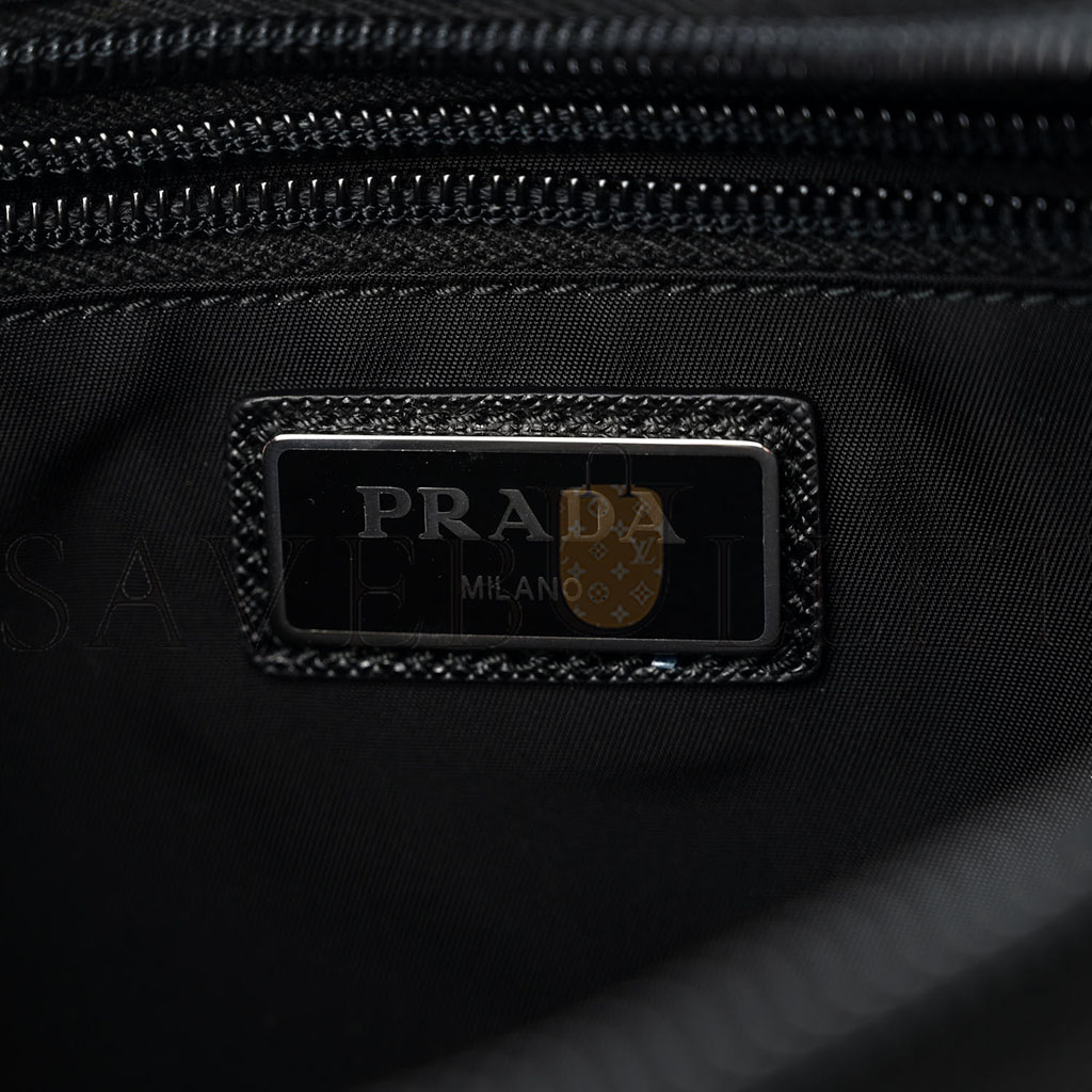 PRADA TESSUTO NYLON BELT BAG BLACK (22*13*5cm)