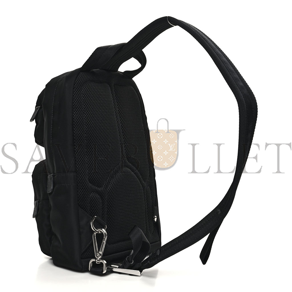 PRADA TESSUTO NYLON MONTAGNA SLING BACKPACK BLACK (32*20*6cm)