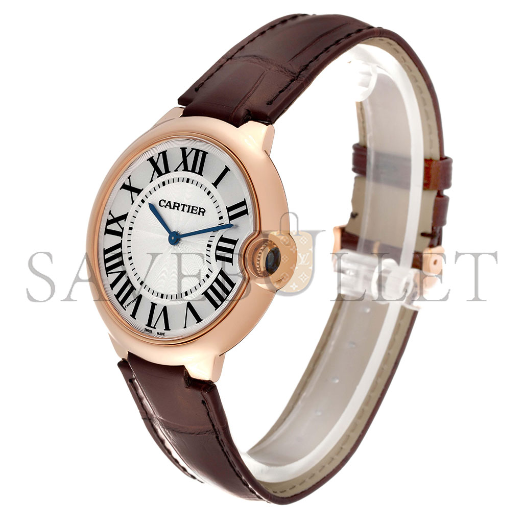 CARTIER BALLON BLEU ROSE GOLD WATCH W6920083