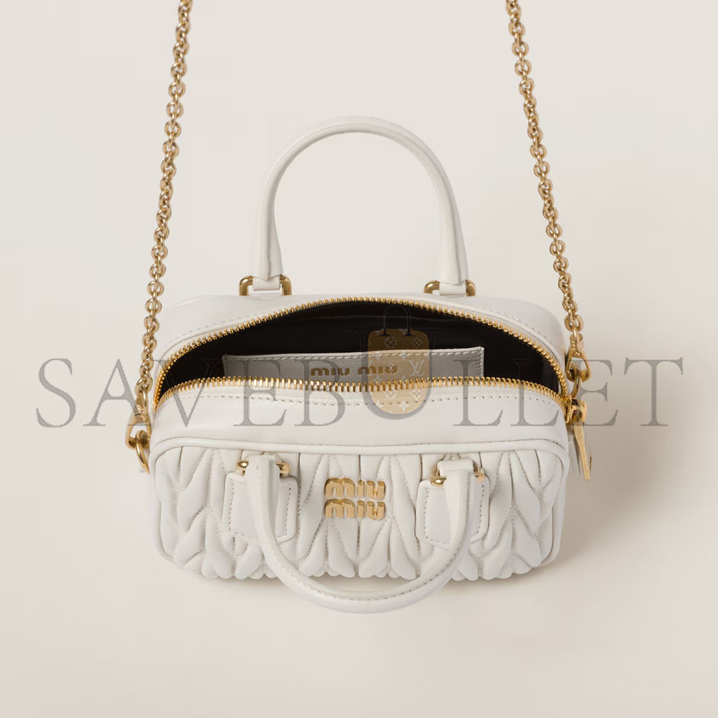 MIU MIU ARCADIE MATELASSÉ NAPPA LEATHER MINI-BAG 5BP077 (15.3*10.3*4.5cm)