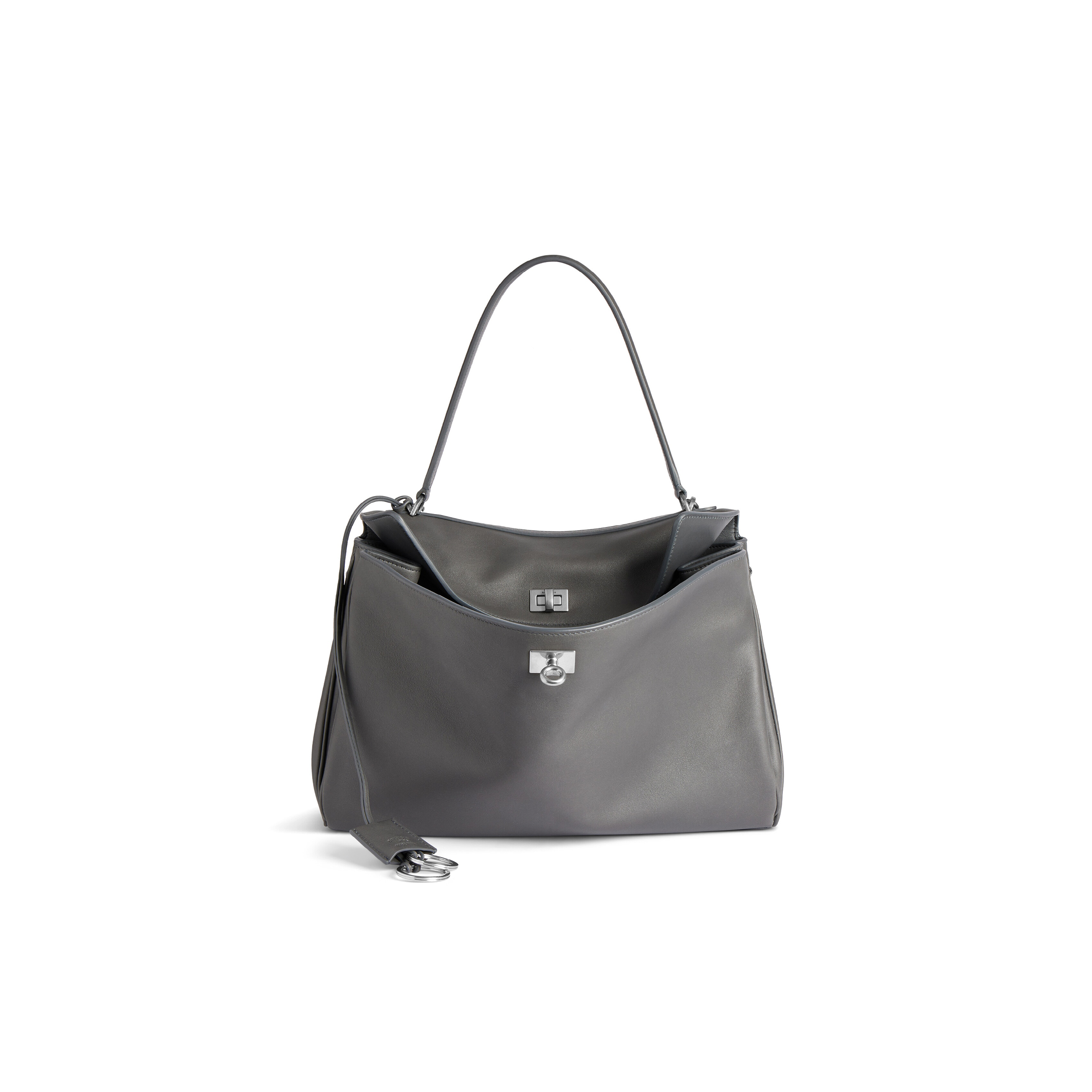 BALENCIAGA WOMEN'S RODEO MEDIUM HANDBAG IN GREY 7897722AA4U1239 (35*23.3*10.9cm)