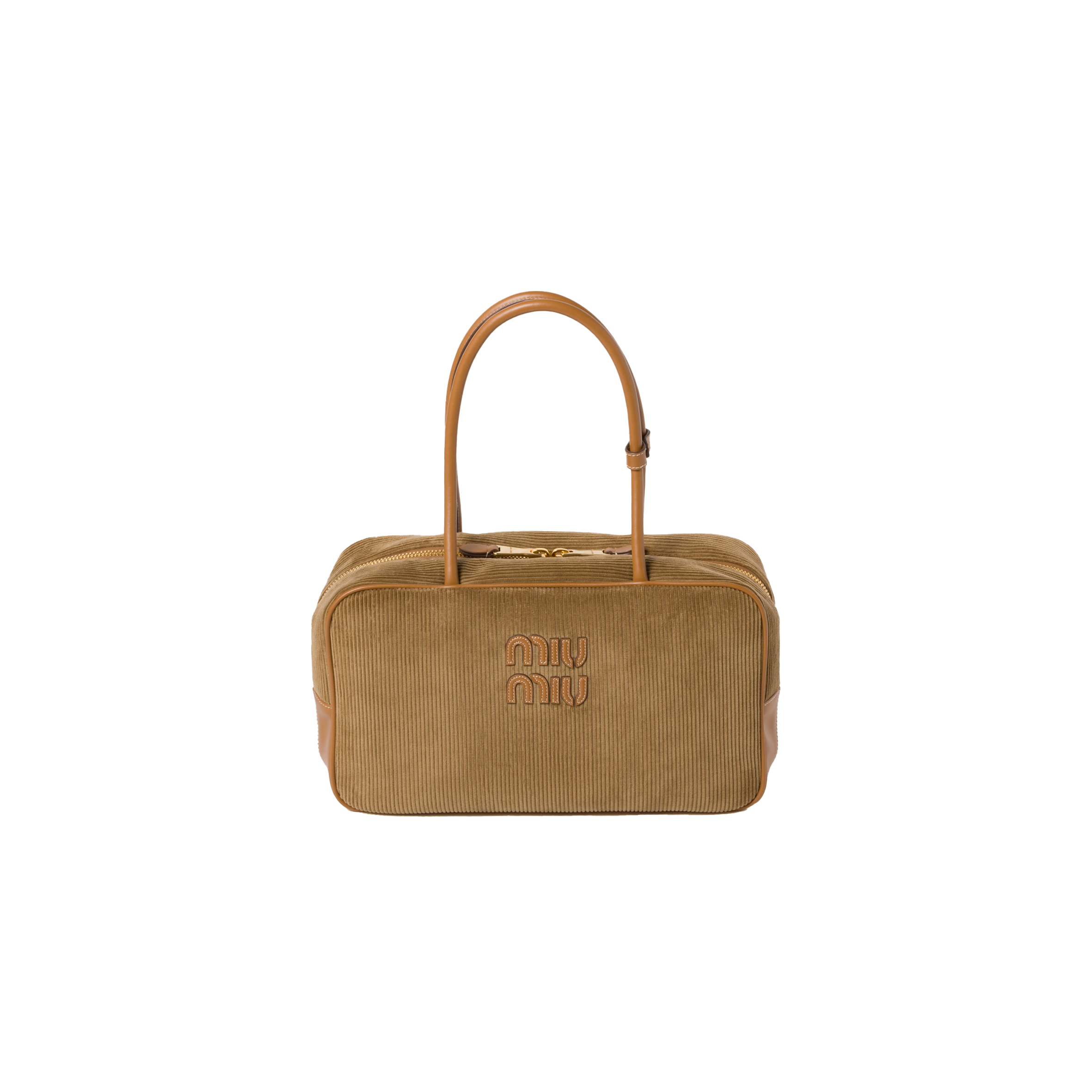 MIU MIU BEAU CORDUROY TOP-HANDLE BAG 5BB163 (34*20*10cm) MIU MIU BEAU CORDUROY TOP-HANDLE BAG 5BB163 (34*20*10cm)