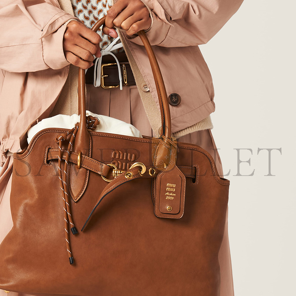 MIU MIU AVENTURE NAPPA LEATHER BAG 5BG291 (39*24*13cm) MIU MIU AVENTURE NAPPA LEATHER BAG 5BG291 (39*24*13cm)