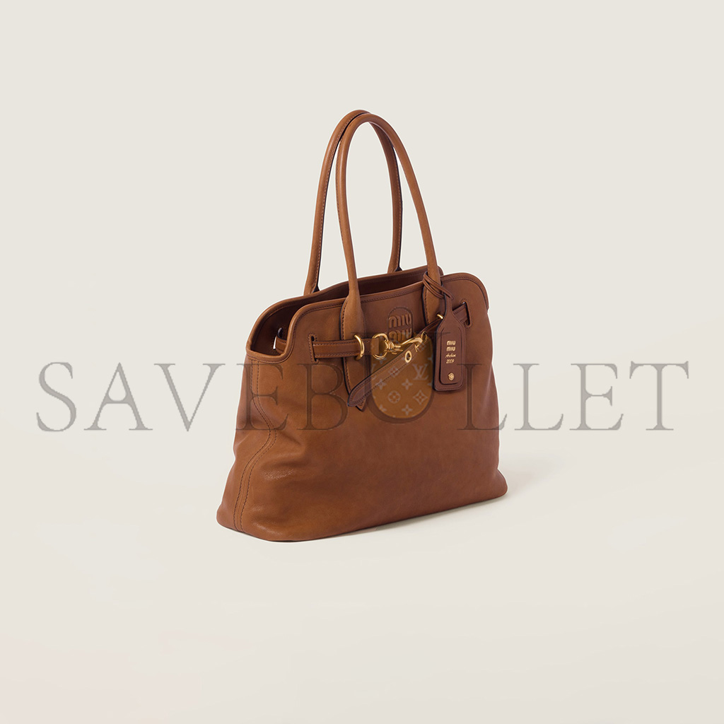 MIU MIU AVENTURE NAPPA LEATHER BAG 5BG291 (39*24*13cm) MIU MIU AVENTURE NAPPA LEATHER BAG 5BG291 (39*24*13cm)