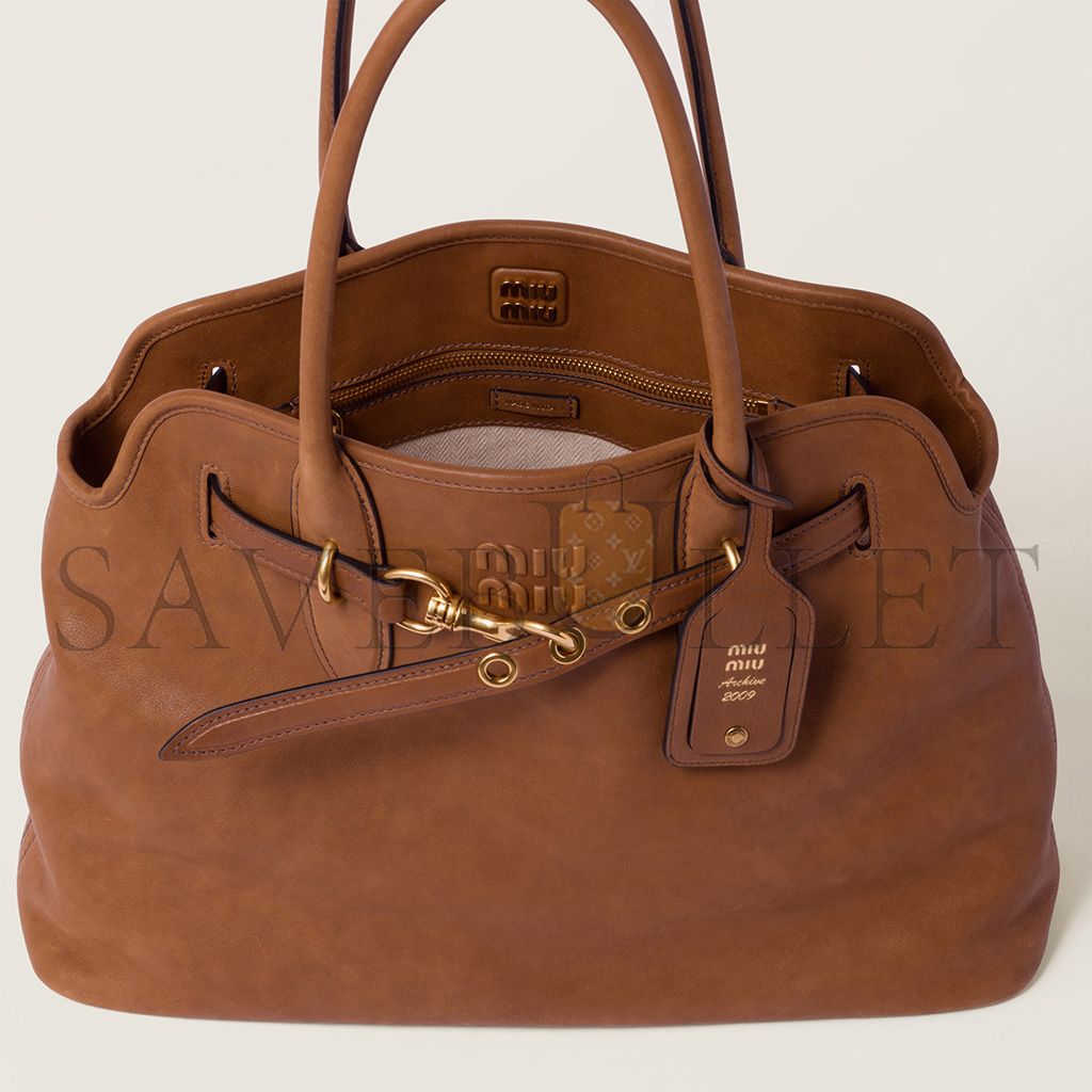 MIU MIU AVENTURE NAPPA LEATHER BAG 5BG291 (39*24*13cm) MIU MIU AVENTURE NAPPA LEATHER BAG 5BG291 (39*24*13cm)