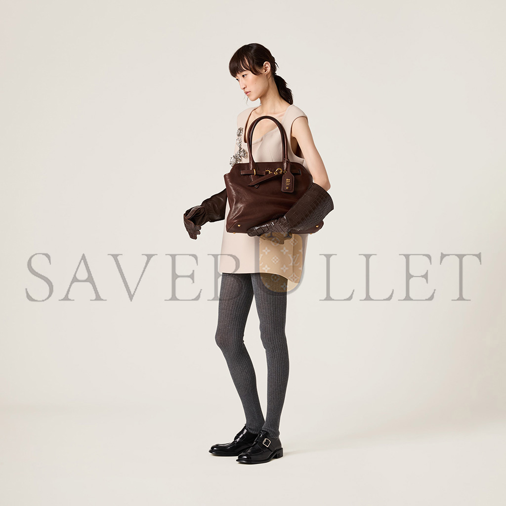 MIU MIU AVENTURE NAPPA LEATHER BAG 5BG291 (39*24*13cm) MIU MIU AVENTURE NAPPA LEATHER BAG 5BG291 (39*24*13cm)
