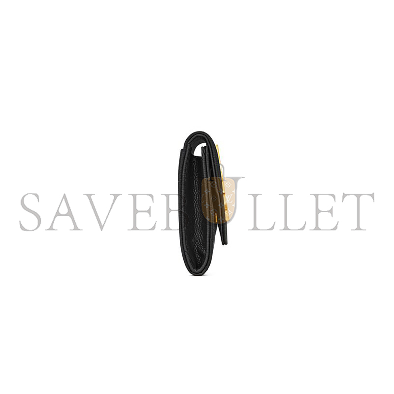 YSL CASSANDRE MATELASSÉ SMALL ENVELOPE WALLET IN GRAIN DE POUDRE LEATHER 414404BOW011000 (13.5*9.5*3cm)