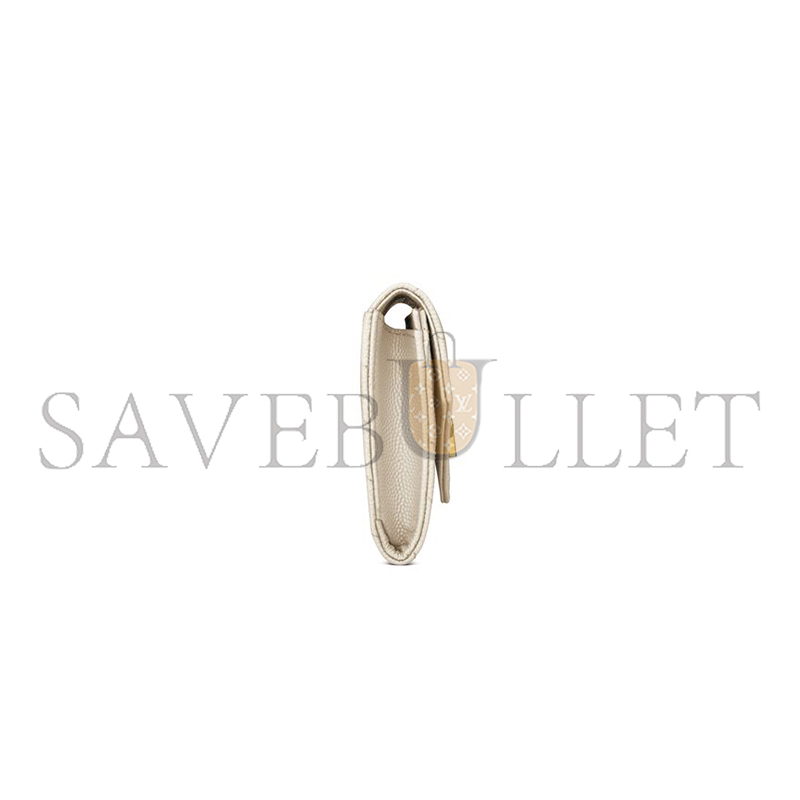 YSL CASSANDRE MATELASSÉ SMALL ENVELOPE WALLET IN GRAIN DE POUDRE LEATHER 414404BOW019207 (13.5*9.5*3cm)