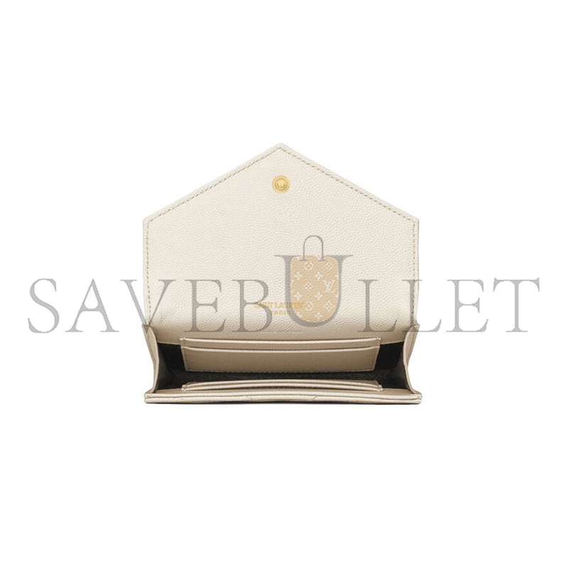 YSL CASSANDRE MATELASSÉ SMALL ENVELOPE WALLET IN GRAIN DE POUDRE LEATHER 414404BOW019207 (13.5*9.5*3cm)