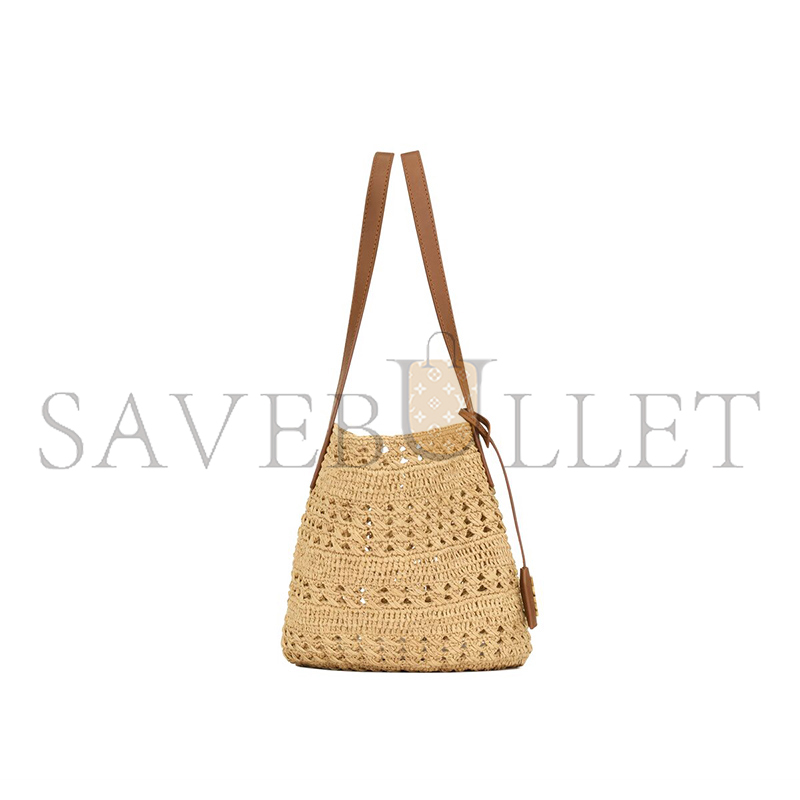 YSL PANIER SMALL BAG IN RAFFIA 761461GAAAC2080 (22/44x22x20cm)