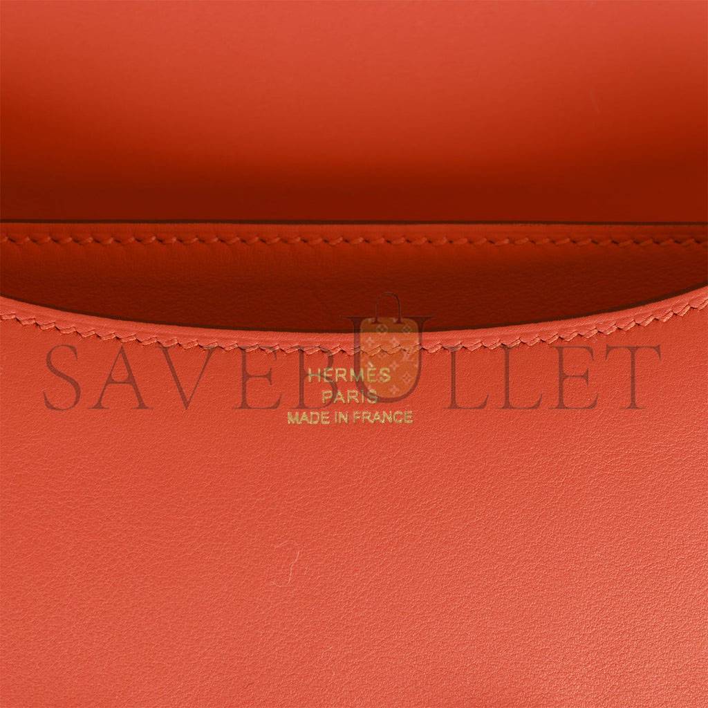 HERMES CONSTANCE 18 ORANGE SWIFT GOLD HARDWARE 39867983593566 (18cm)