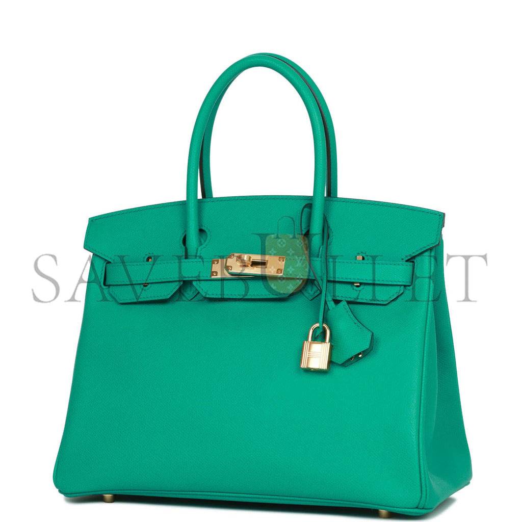 HERMES BIRKIN 30 VERT JADE EPSOM GOLD HARDWARE (30cm)