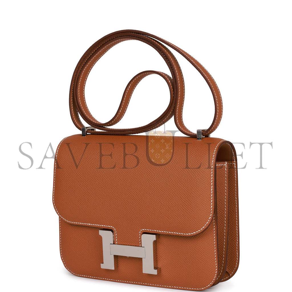 HERMES CONSTANCE 18 GOLD EPSOM PALLADIUM HARDWARE (18cm)