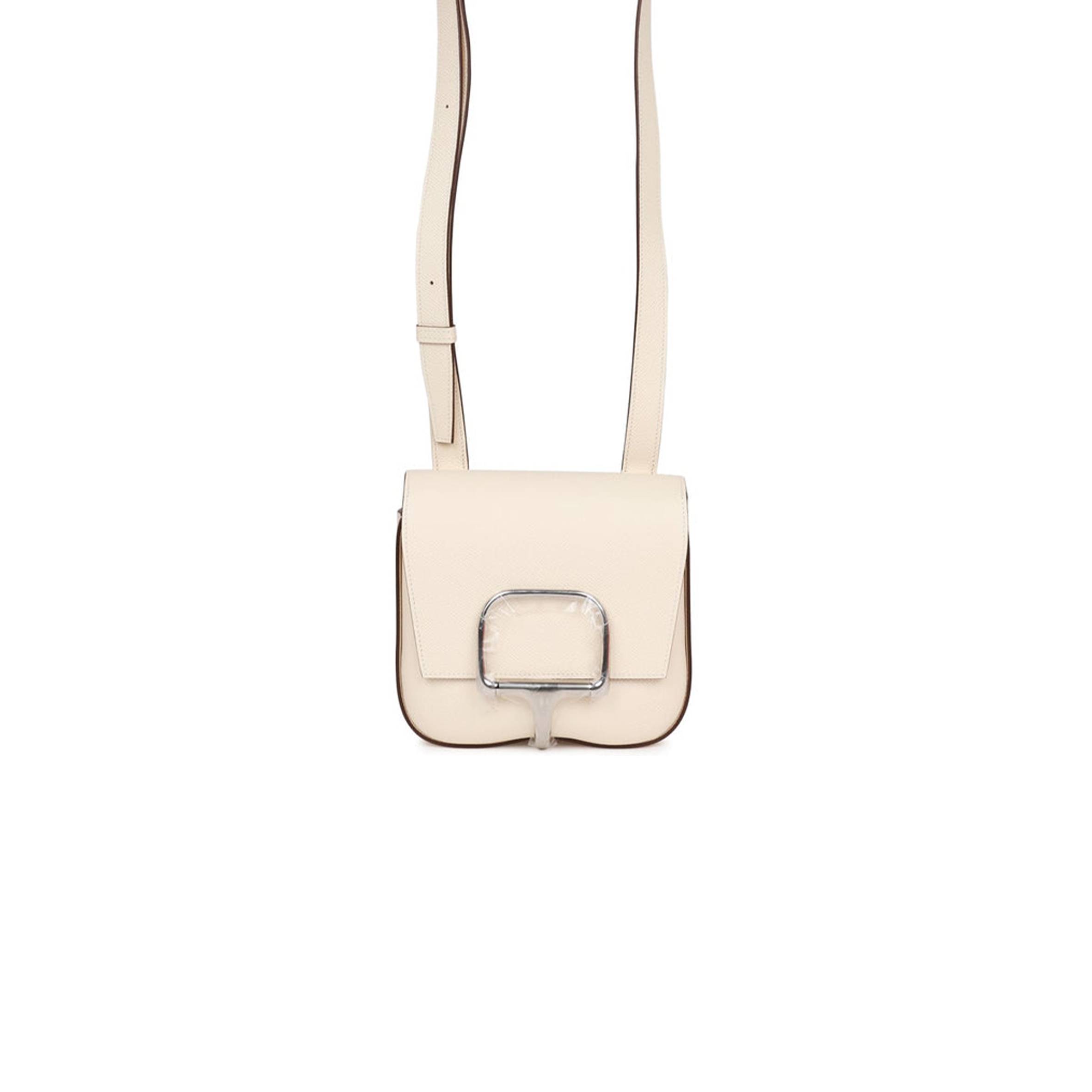 HERMES MINI DELLA CAVALLERA NATA EPSOM PALLADIUM HARDWARE (18*16*5cm) HERMES MINI DELLA CAVALLERA NATA EPSOM PALLADIUM HARDWARE (18*16*5cm)