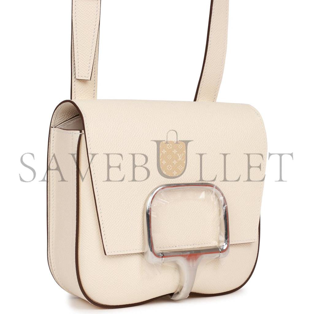 HERMES MINI DELLA CAVALLERA NATA EPSOM PALLADIUM HARDWARE (18*16*5cm) HERMES MINI DELLA CAVALLERA NATA EPSOM PALLADIUM HARDWARE (18*16*5cm)