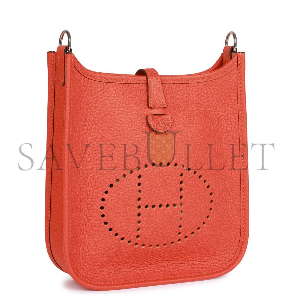 HERMES EVELYNE TPM FEU CLEMENCE PALLADIUM HARDWARE (17cm)