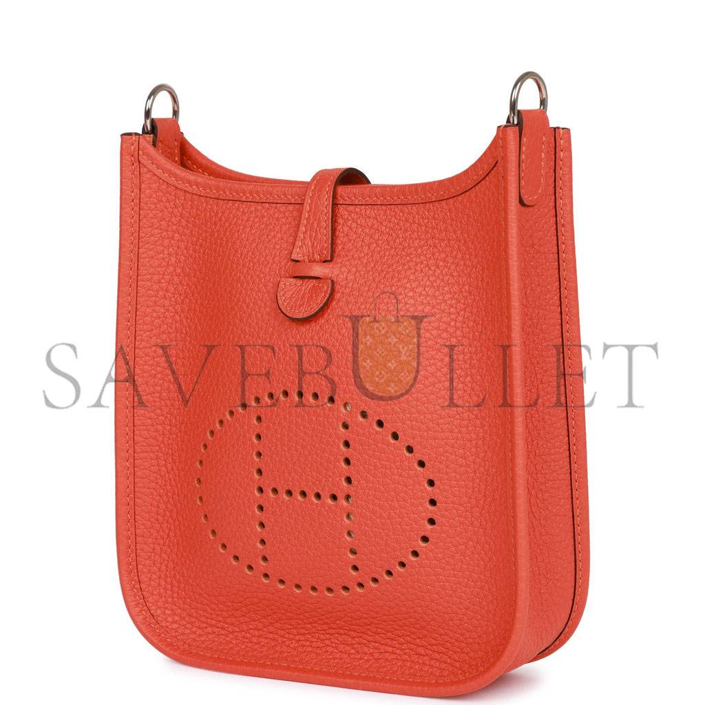 HERMES EVELYNE TPM FEU CLEMENCE PALLADIUM HARDWARE (17cm)