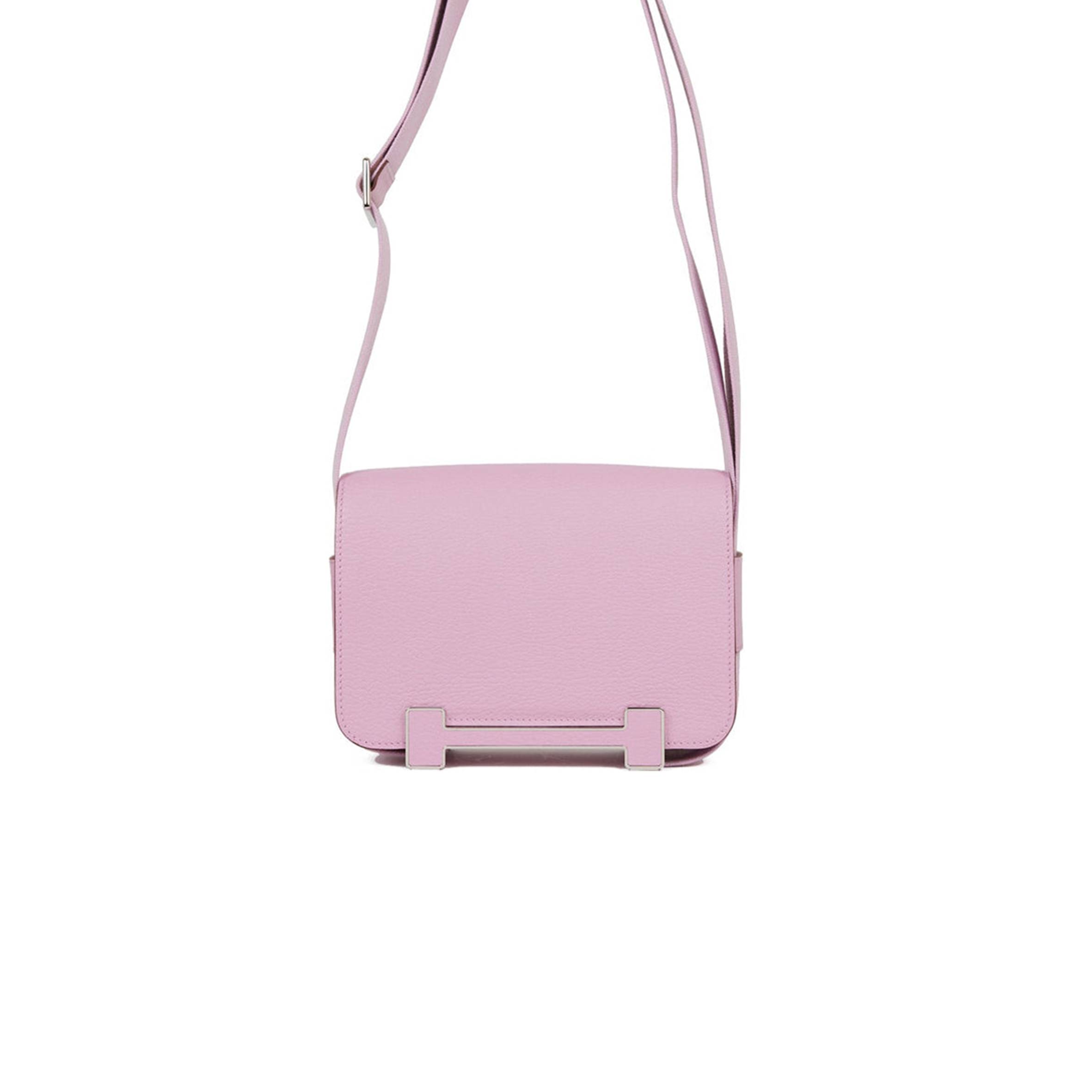 HERMES GETA MAUVE SYLVESTRE CHEVRE PALLADIUM HARDWARE (20.3*14*6.4cm) HERMES GETA MAUVE SYLVESTRE CHEVRE PALLADIUM HARDWARE (20.3*14*6.4cm)