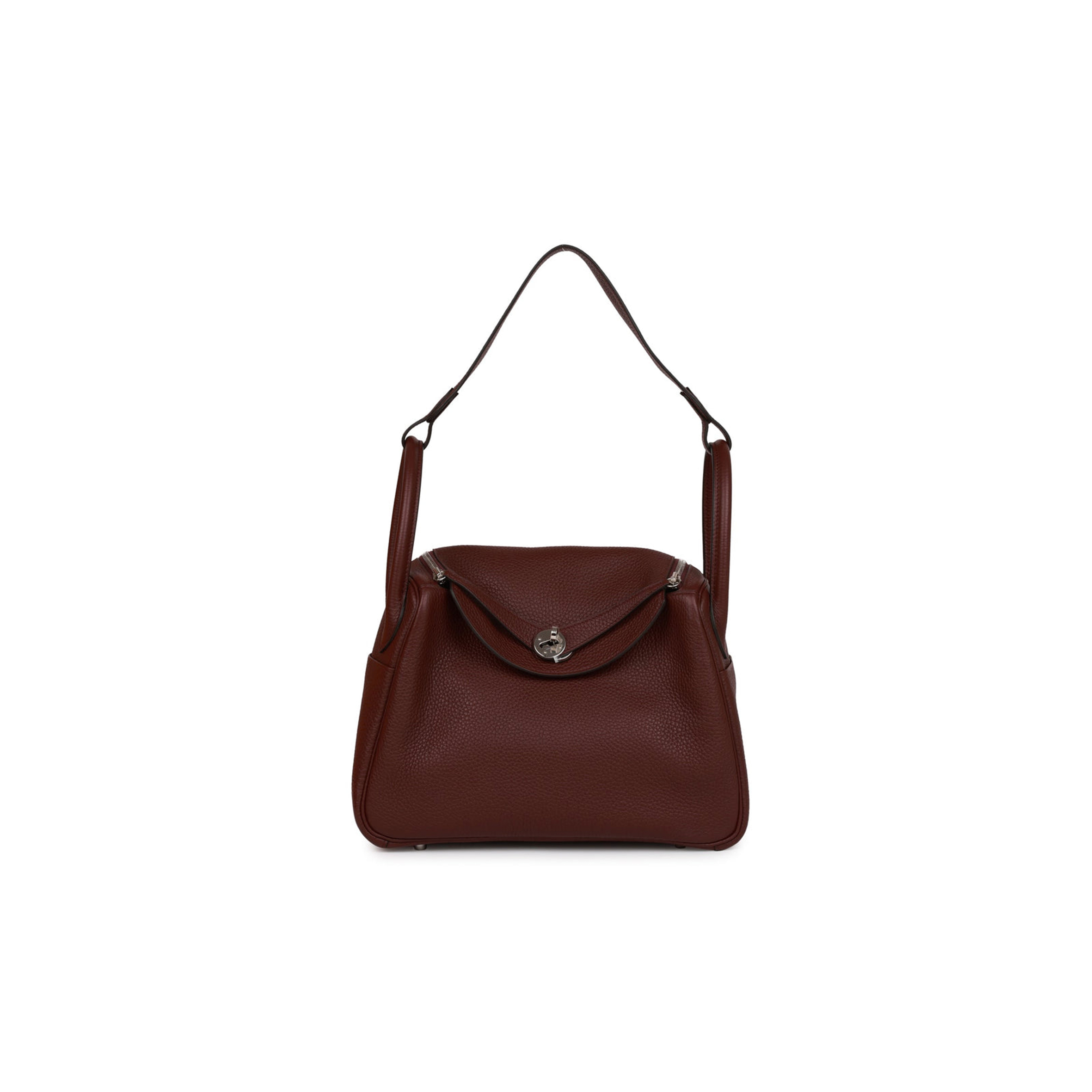 HERMES LINDY 30 BORDEAUX CLEMENCE PALLADIUM HARDWARE (30*19*16cm) HERMES LINDY 30 BORDEAUX CLEMENCE PALLADIUM HARDWARE (30*19*16cm)