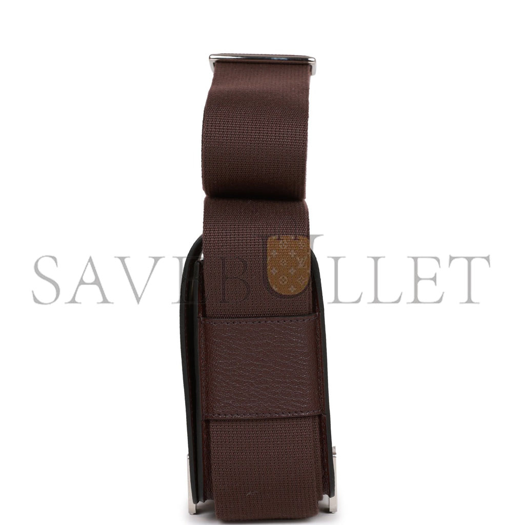 HERMES GETA ROUGE SELLIER CHEVRE PALLADIUM HARDWARE (20.3*14*6.4cm) HERMES GETA ROUGE SELLIER CHEVRE PALLADIUM HARDWARE (20.3*14*6.4cm)