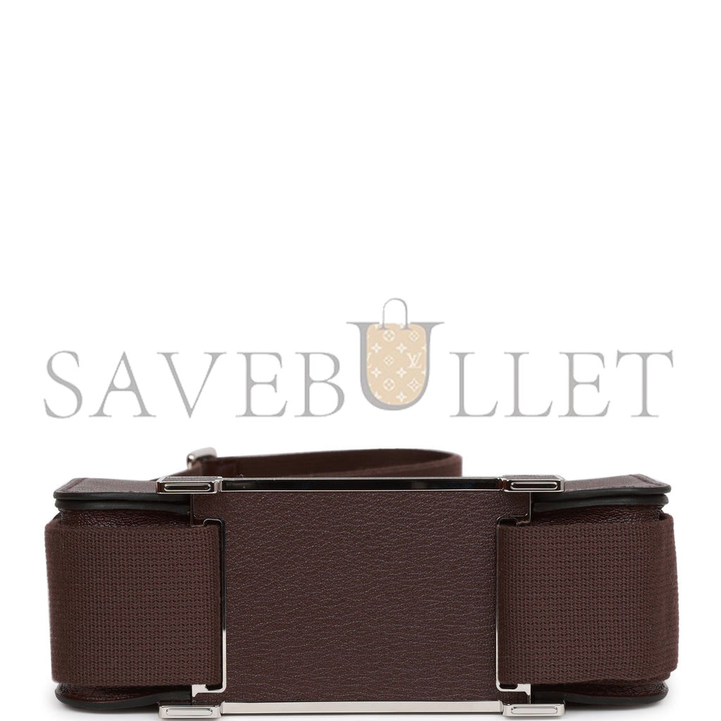 HERMES GETA ROUGE SELLIER CHEVRE PALLADIUM HARDWARE (20.3*14*6.4cm) HERMES GETA ROUGE SELLIER CHEVRE PALLADIUM HARDWARE (20.3*14*6.4cm)