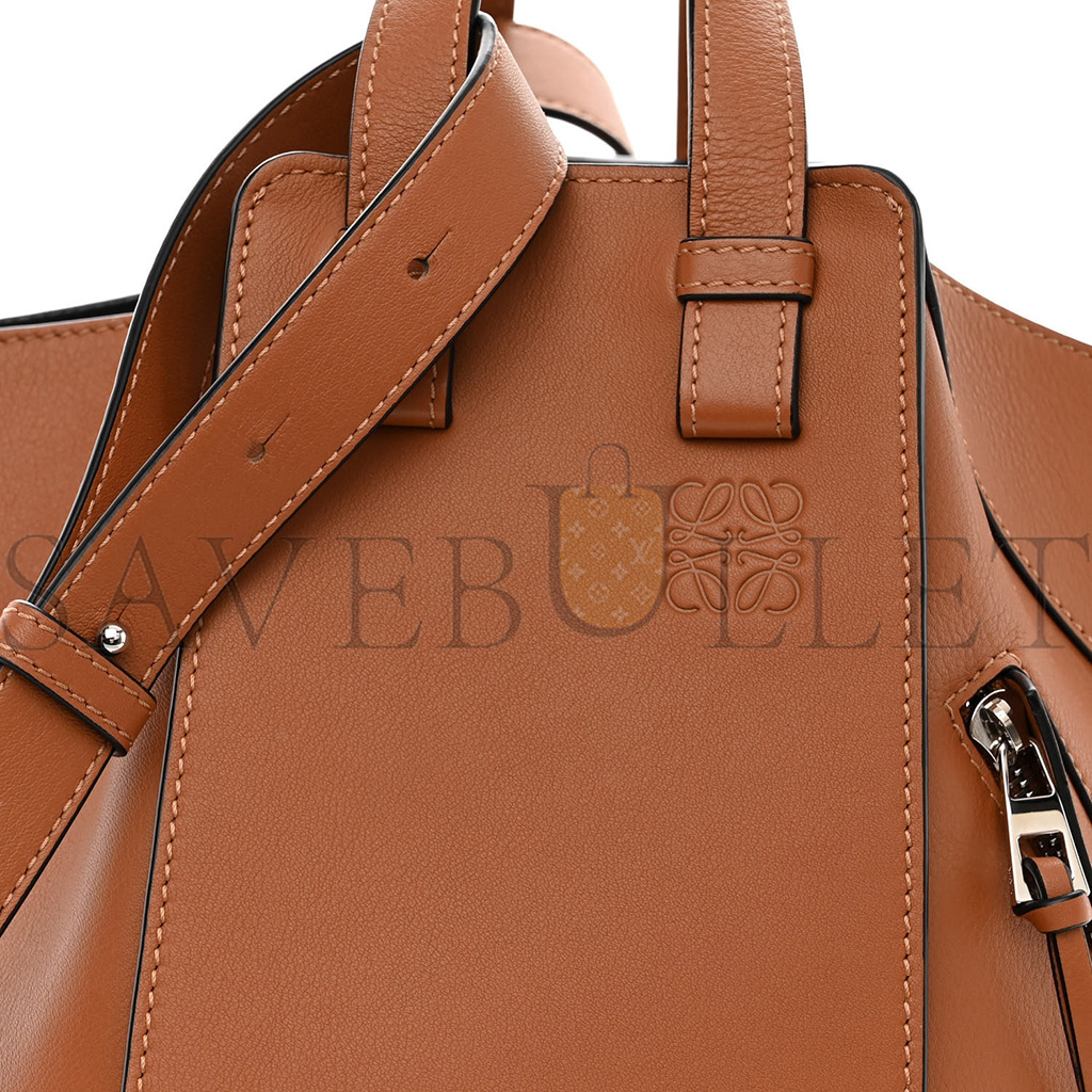 LOEWE CALFSKIN SMALL HAMMOCK SHOULDER BAG TAN (30*25*13.5cm)