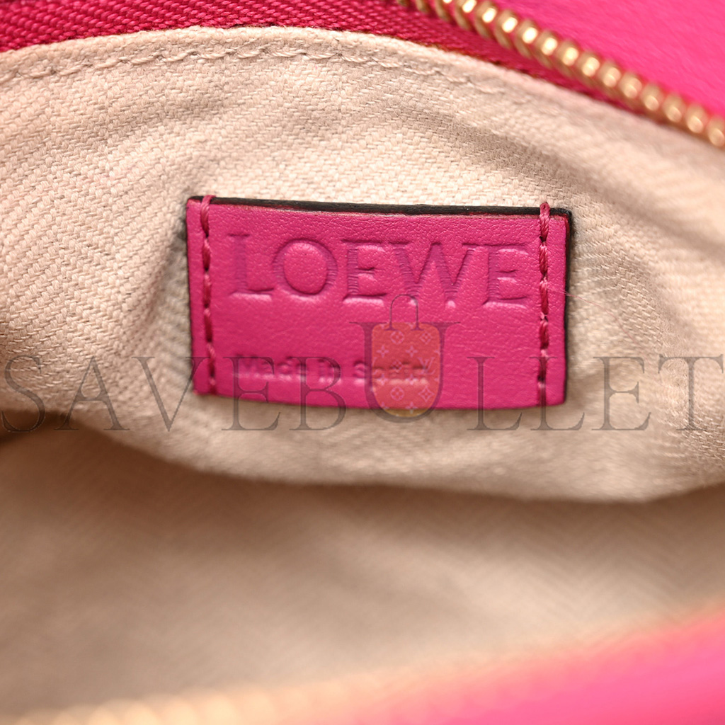 LOEWE CALFSKIN SMALL PUZZLE BAG FUCHSIA (24*16.5*10.5cm)