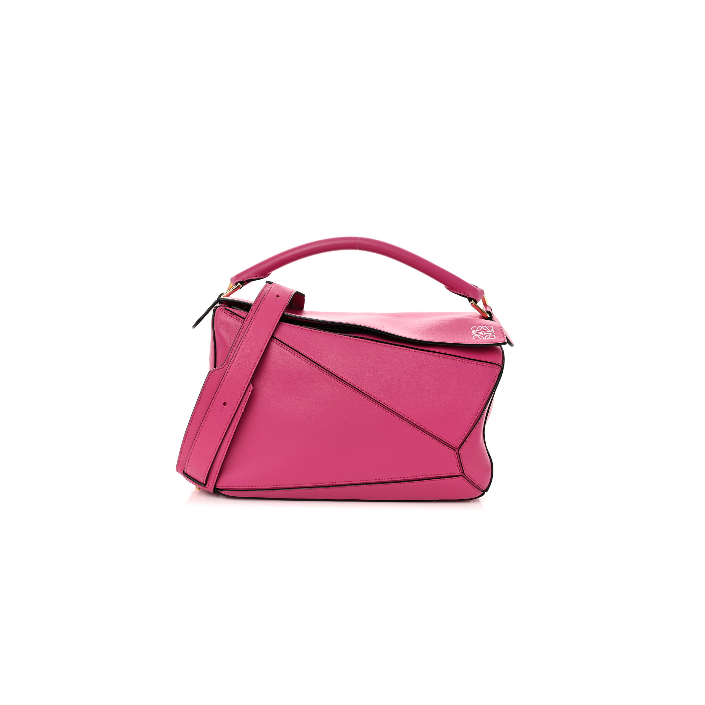 LOEWE CALFSKIN MEDIUM PUZZLE BAG FUCHSIA (29*18*12cm) LOEWE CALFSKIN MEDIUM PUZZLE BAG FUCHSIA (29*18*12cm)