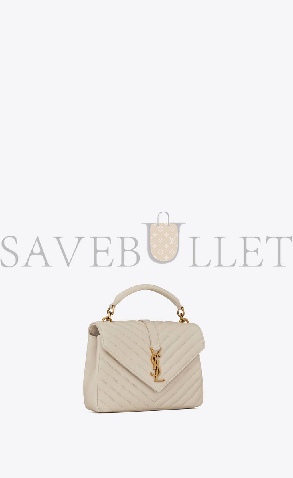 YSL COLLEGE MEDIUM CHAIN BAG IN QUILTED LEATHER 600279BRM079207 (24*17*6.5cm)