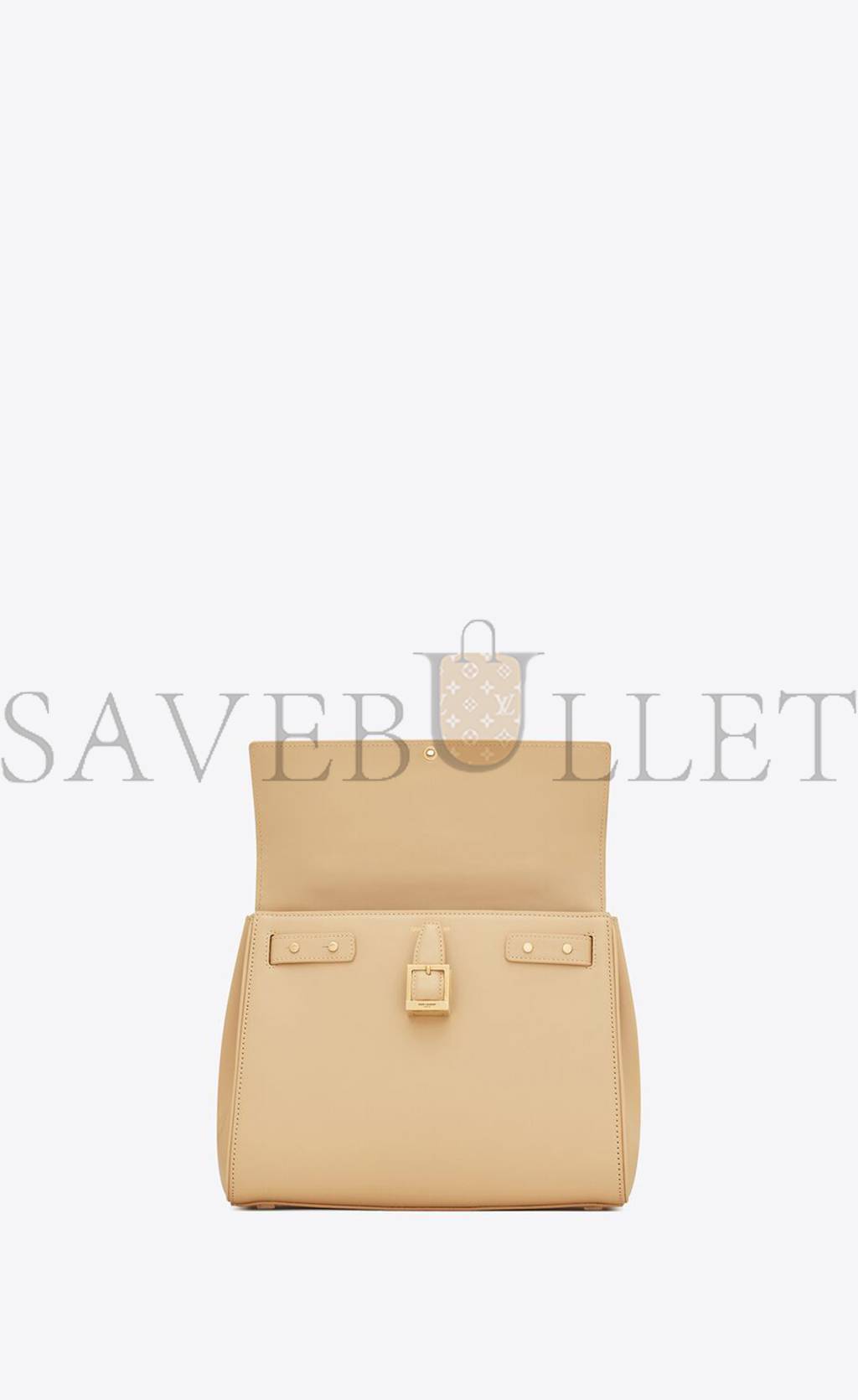 YSL LE FERMOIR SMALL TOP HANDLE BAG IN SHINY LEATHER 6869822ZA0W9141 (25*19.5*10.5cm)