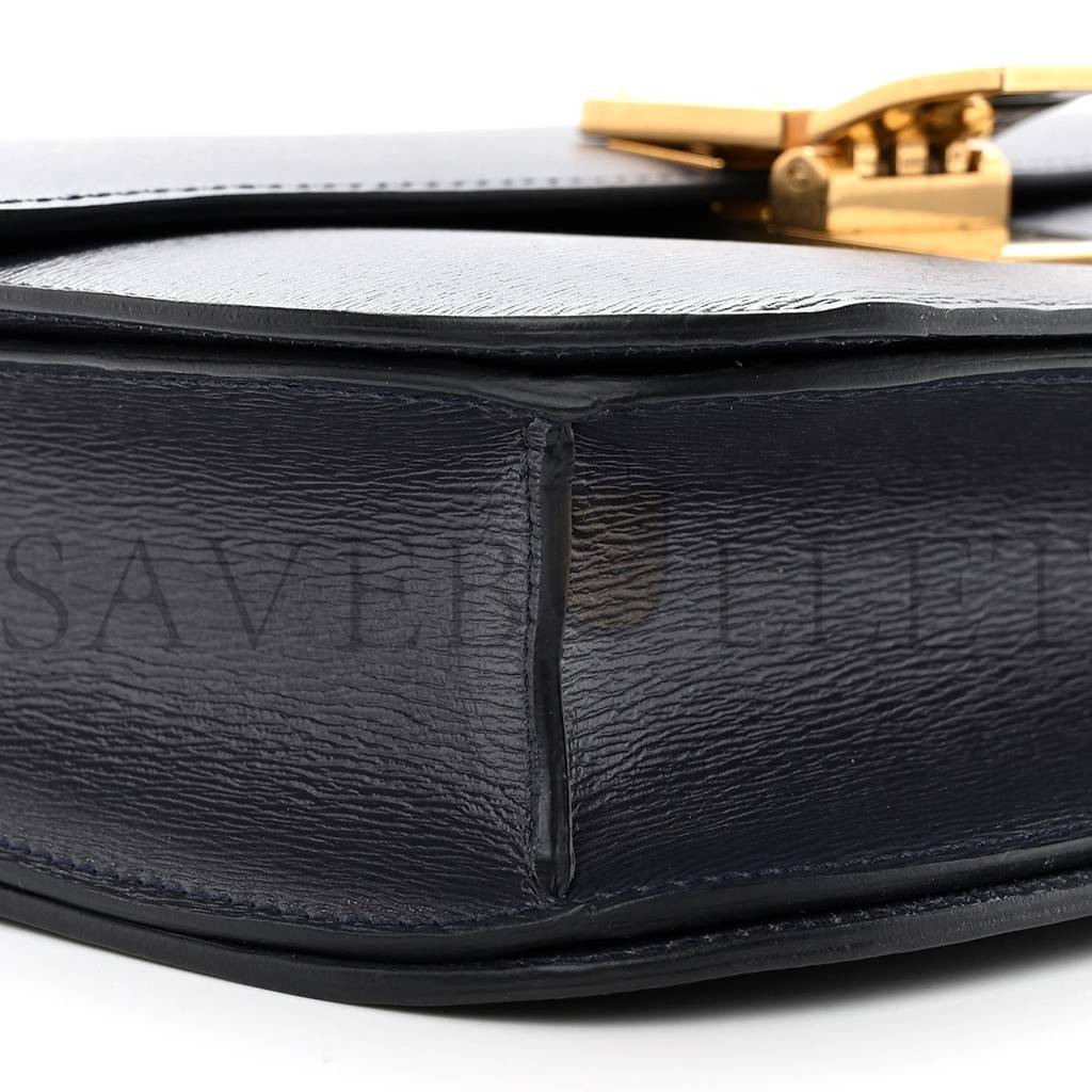 CELINE LIEGE CALFSKIN MEDIUM CLASSIC BOX FLAP BAG DARK BLUE (23*18*6cm)