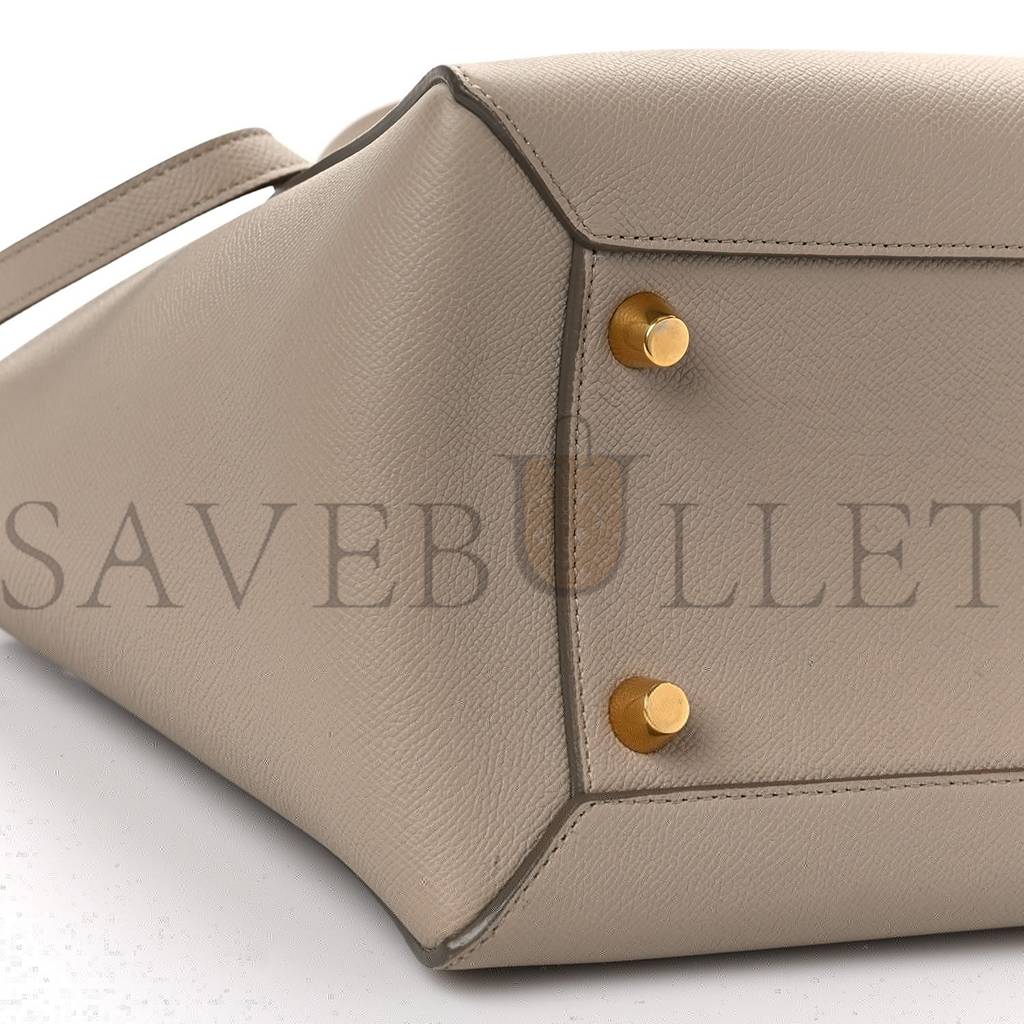 CELINE GRAINED CALFSKIN MINI BELT BAG LIGHT TAUPE (27*23*17cm)