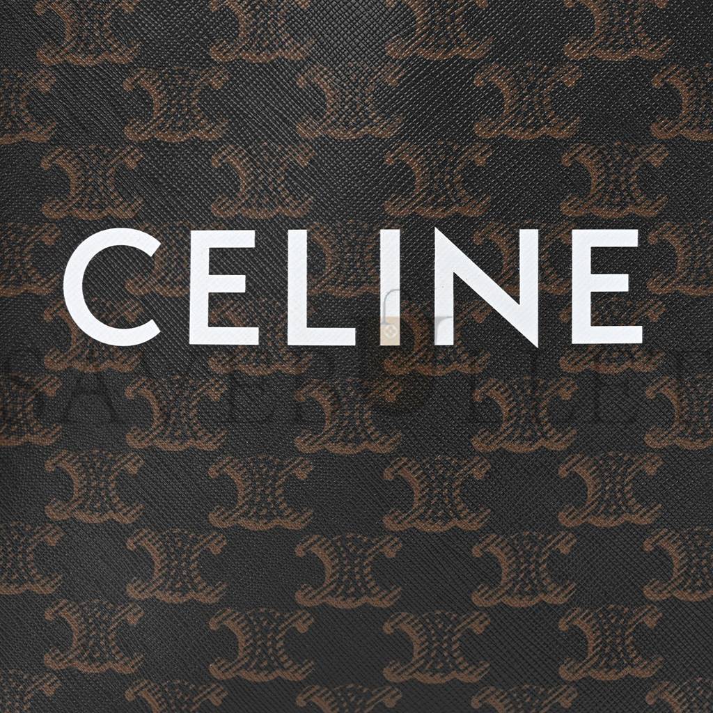 CELINE TRIOMPHE CANVAS CALFSKIN MINI VERTICAL CABAS TAN (20*17*6cm)