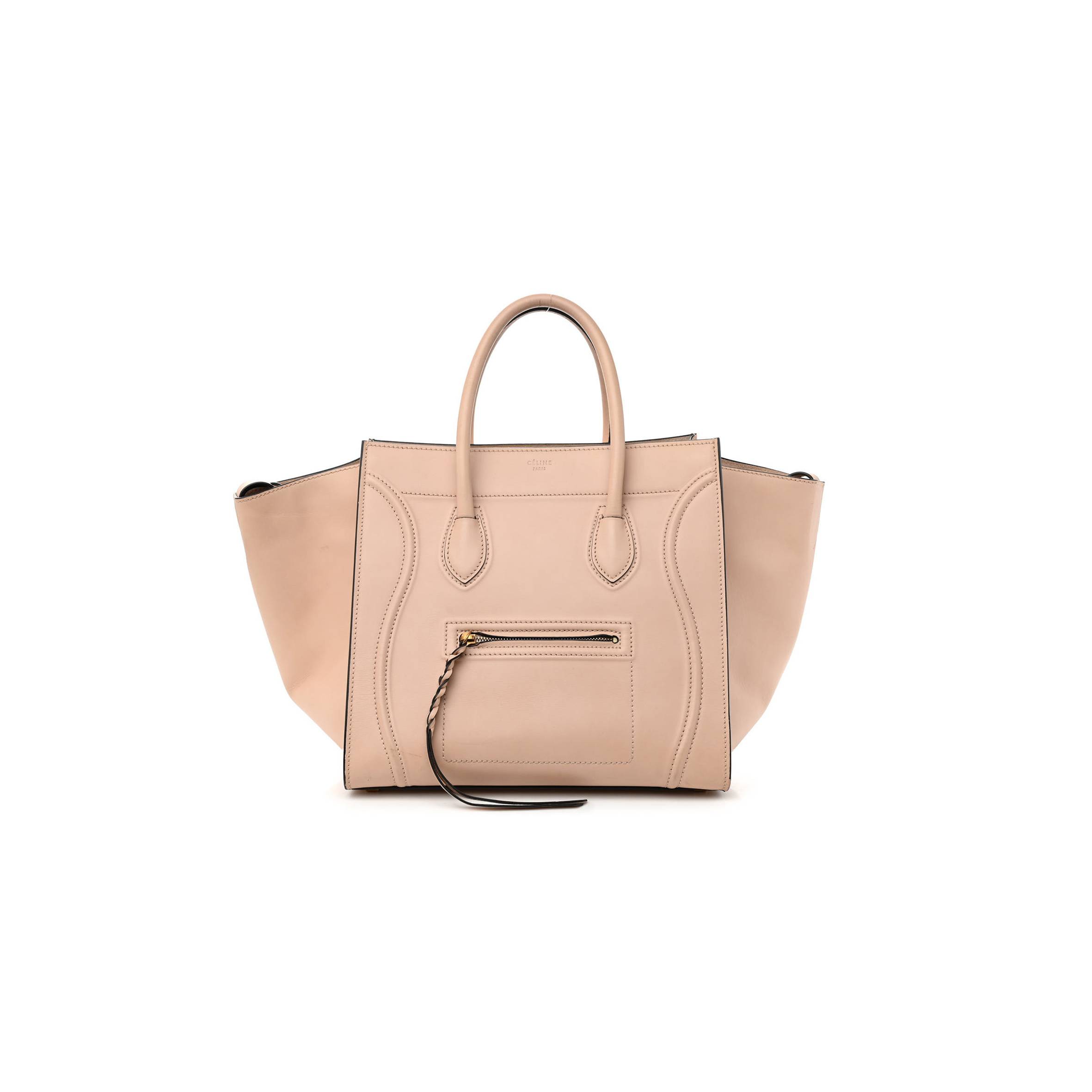 CELINE SMOOTH CALFSKIN MEDIUM PHANTOM LUGGAGE POWDER (30*27*24cm)