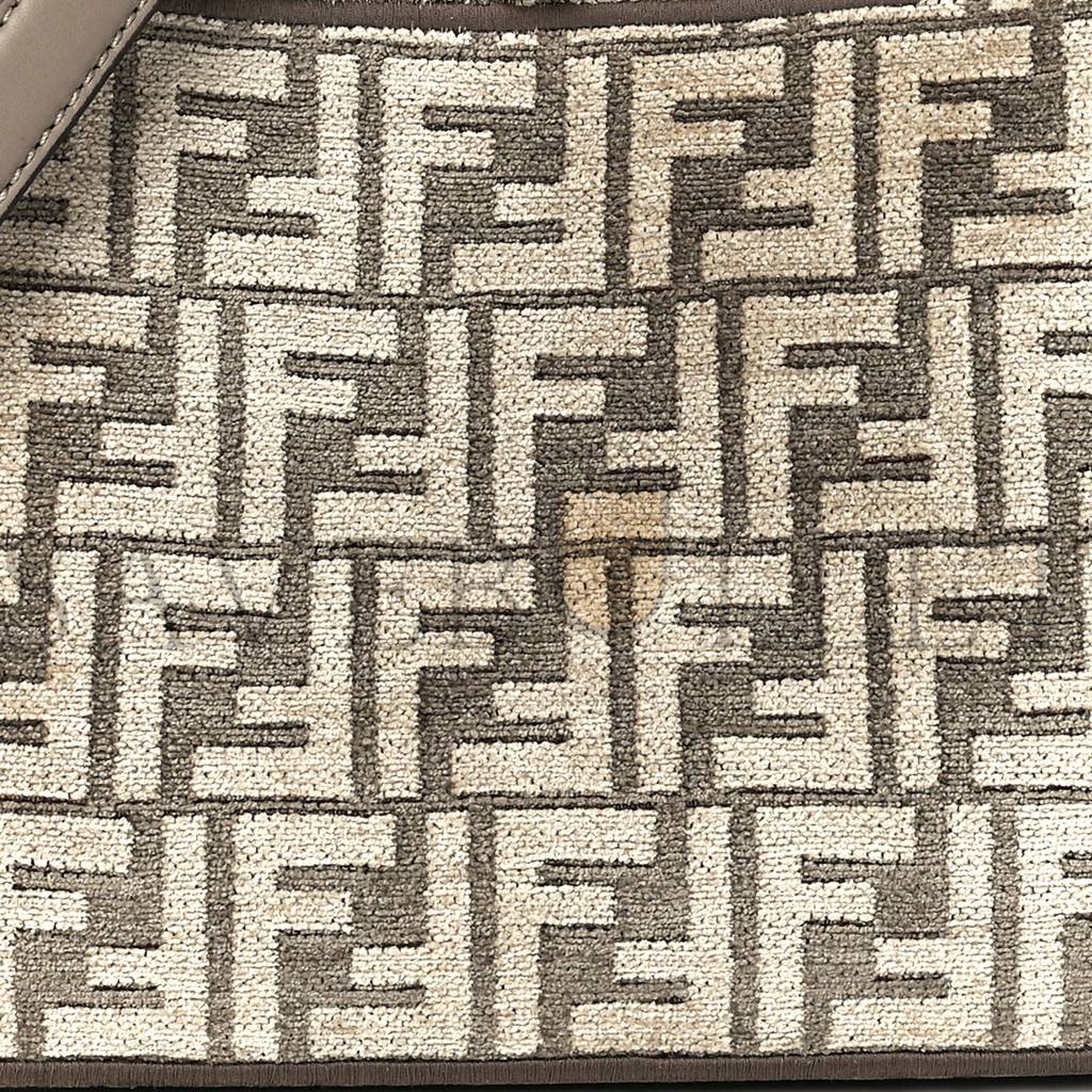 FENDI CHENILLE VITELLO SETA FF SMALL PEEKABOO I SEE U SATCHEL TORTORA NUVOLA (41*29*15cm)